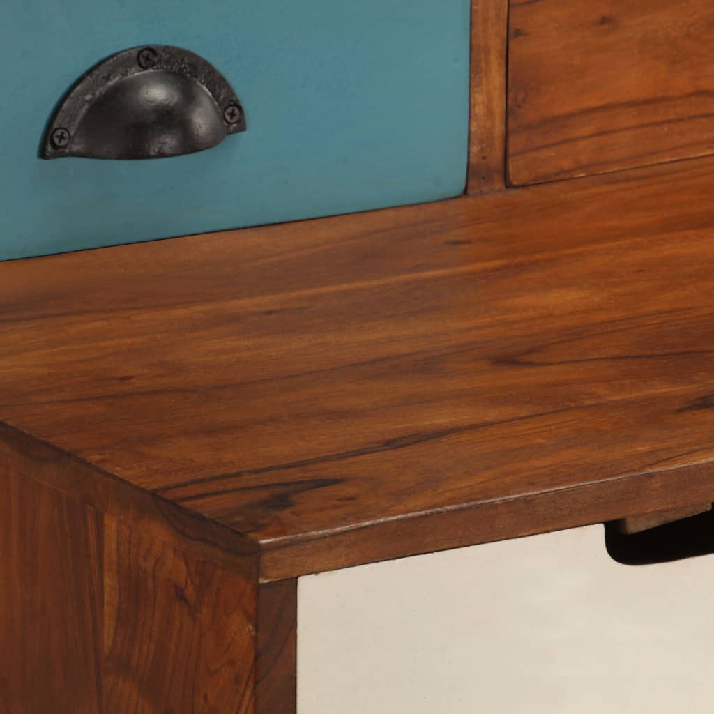 Solid Acacia Wood Writing Desk - 110x50x90 cm, Elegant Design