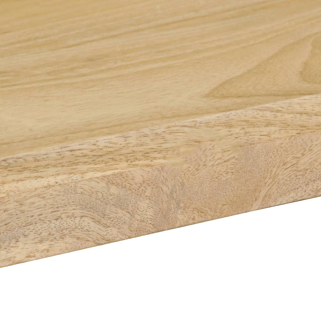 Modern Dining Table, Mango Wood & Steel, 115x55x76 cm