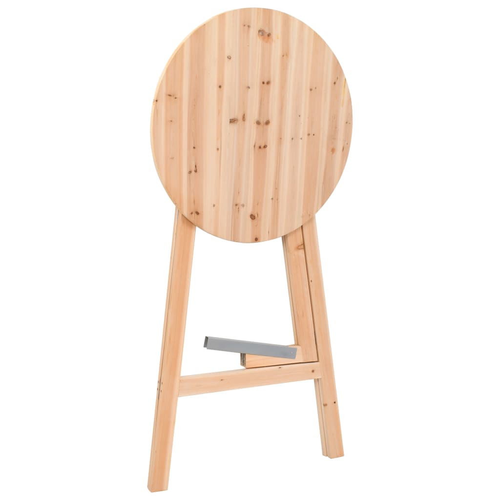 Compact Fir Wood Foldable Bar Table - 78 cm