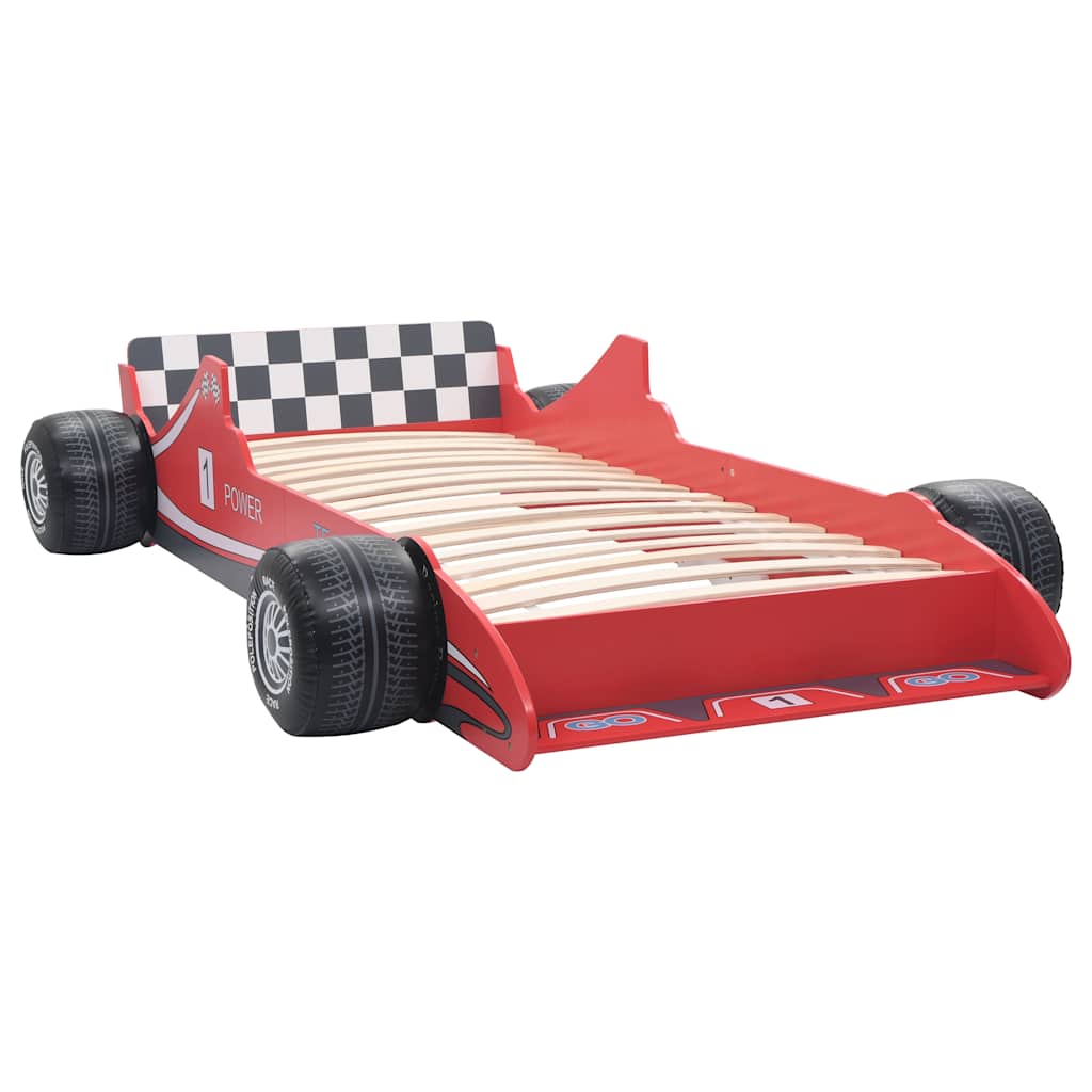 Rev Up Nap Time: Red Children's Race Car Bed 90x200 cm - Sturdy Design