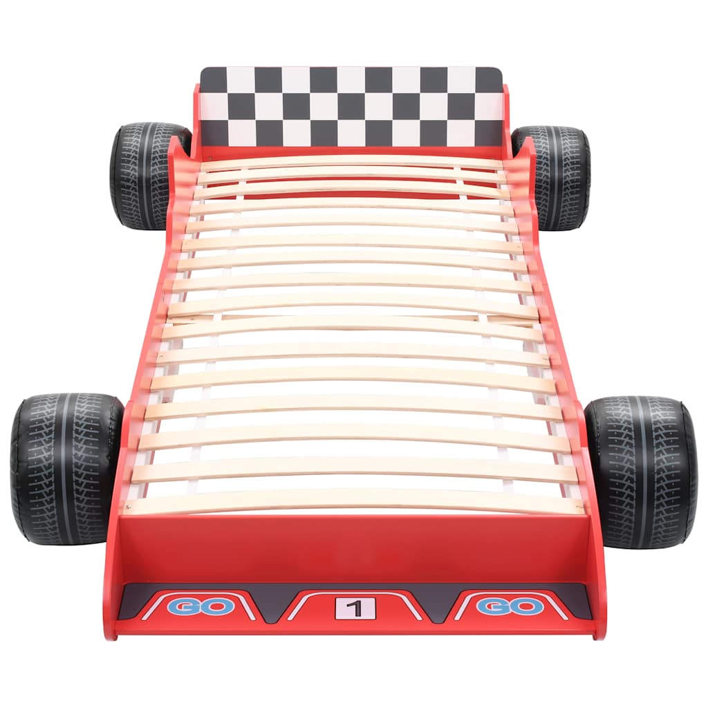 Rev Up Nap Time: Red Children's Race Car Bed 90x200 cm - Sturdy Design