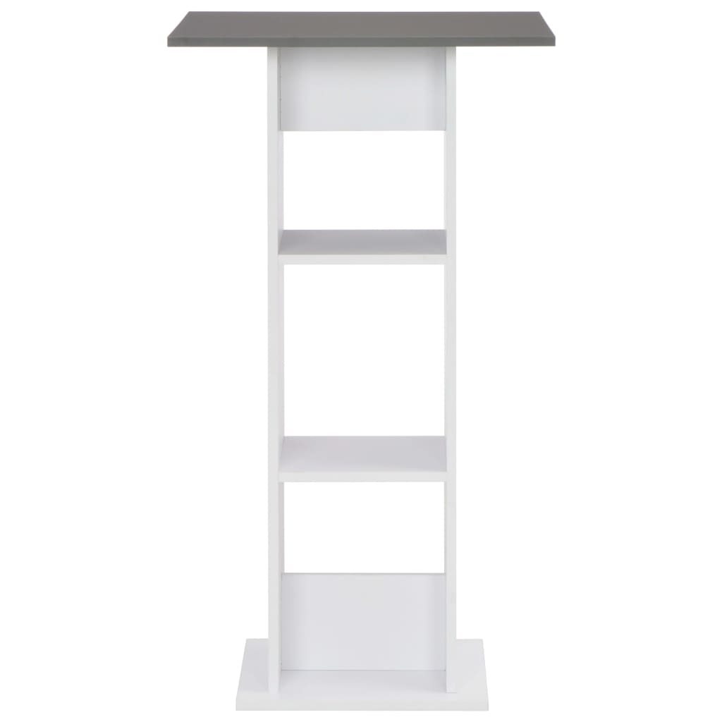 White & Anthracite Grey Bar Table 60x60x110 cm - Stylish Design