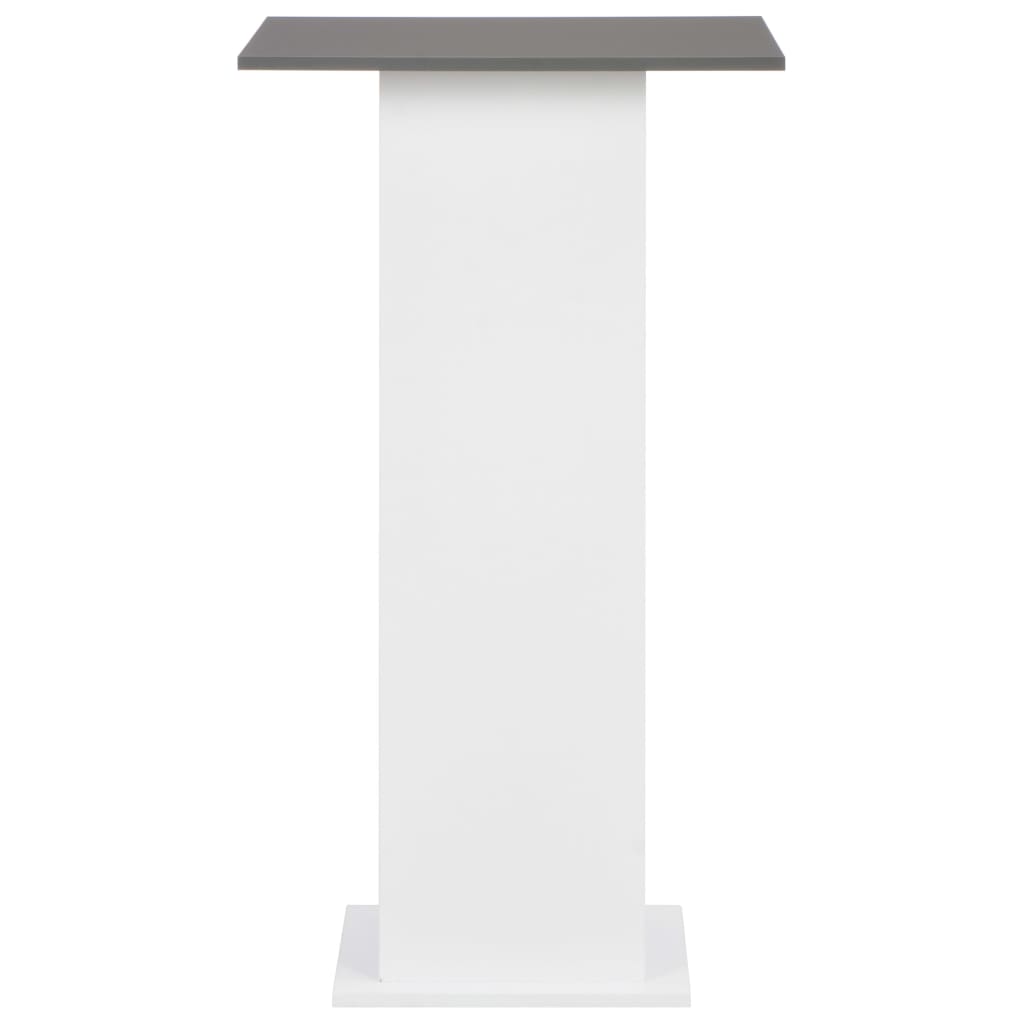 White & Anthracite Grey Bar Table 60x60x110 cm - Stylish Design