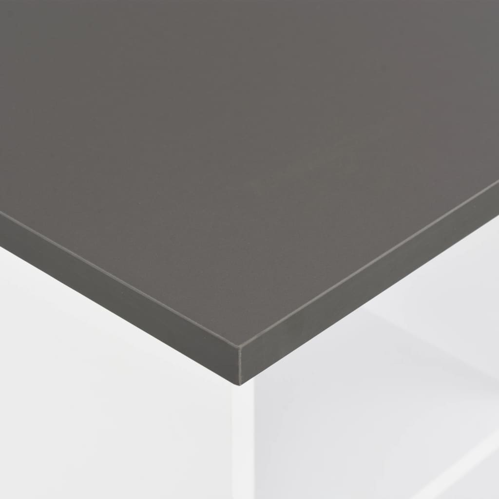 White & Anthracite Grey Bar Table 60x60x110 cm - Stylish Design