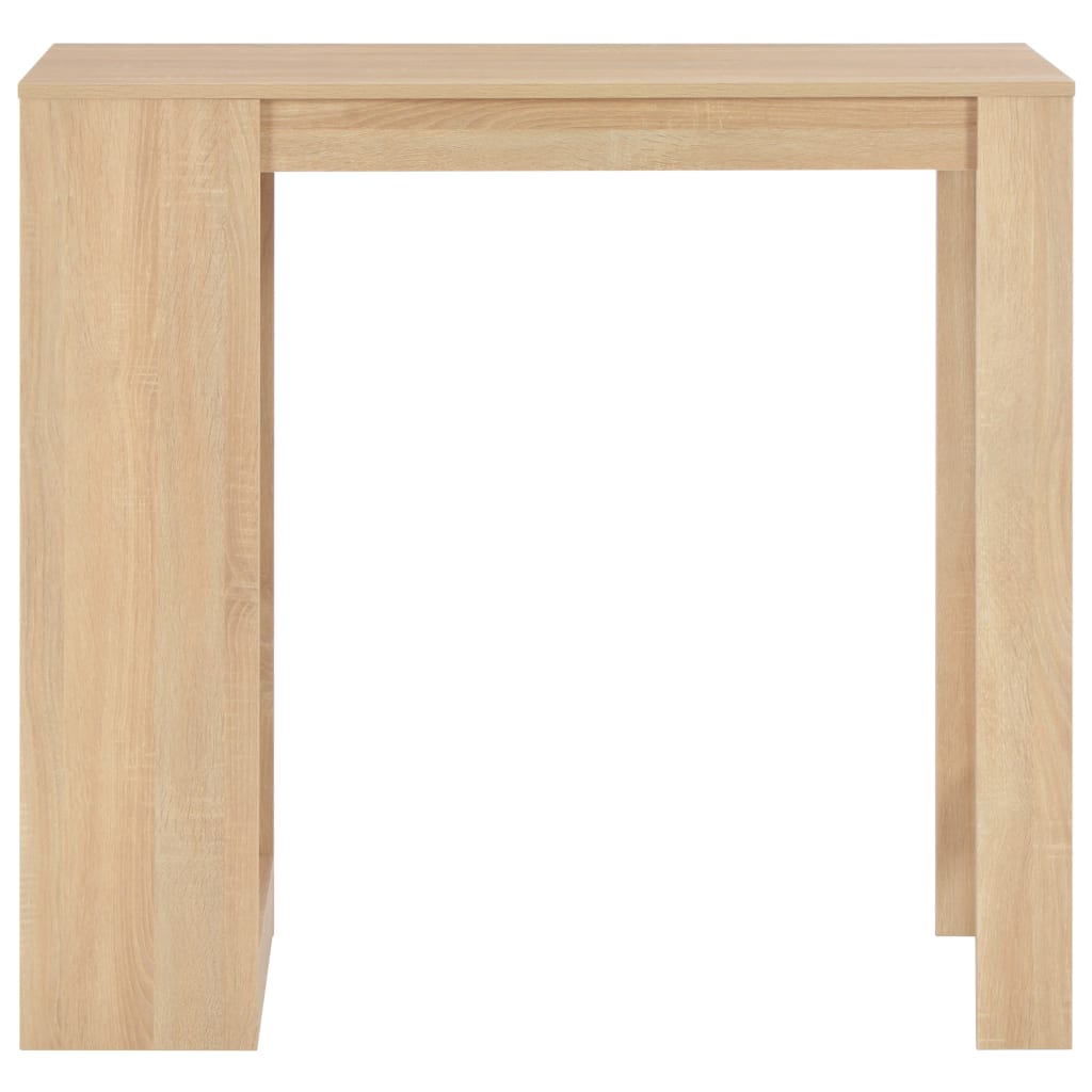 Oak Bar Table with Shelf - 110x50x103 cm | Stylish & Functional