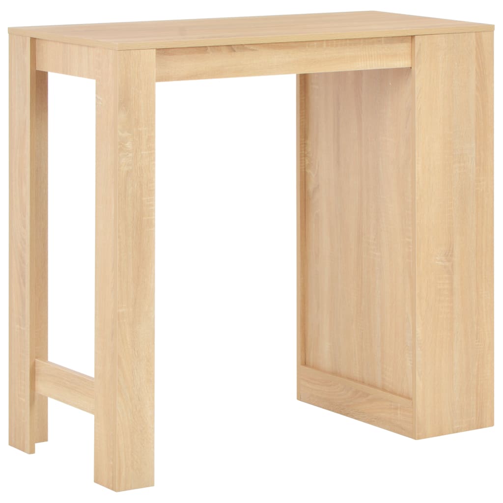 Oak Bar Table with Shelf - 110x50x103 cm | Stylish & Functional
