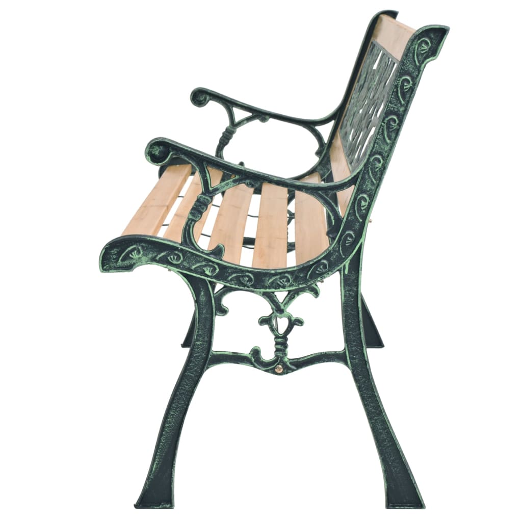 Elegant 122 cm Wooden Garden Bench - Natural Finish