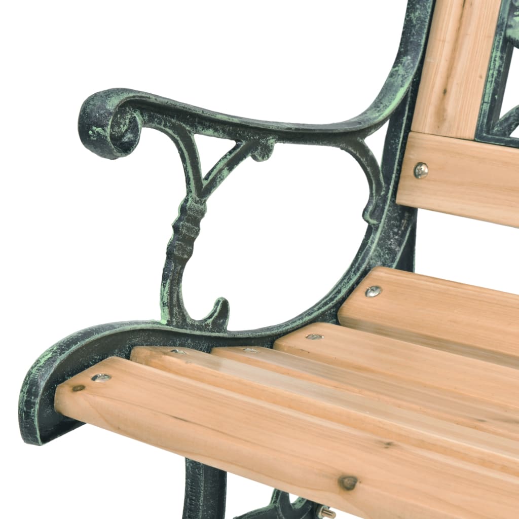 Elegant 122 cm Wooden Garden Bench - Natural Finish