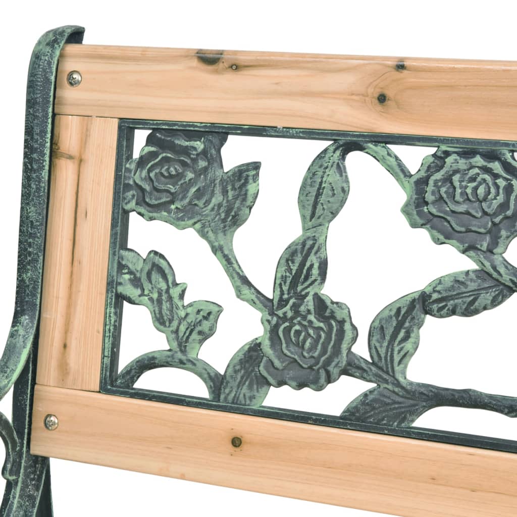Elegant 122 cm Wooden Garden Bench - Natural Finish