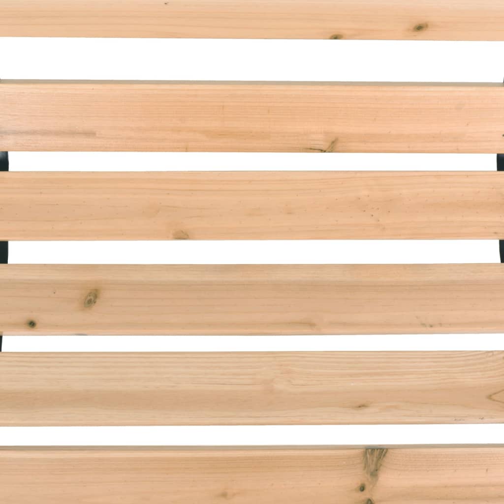 Elegant 122 cm Wooden Garden Bench - Natural Finish