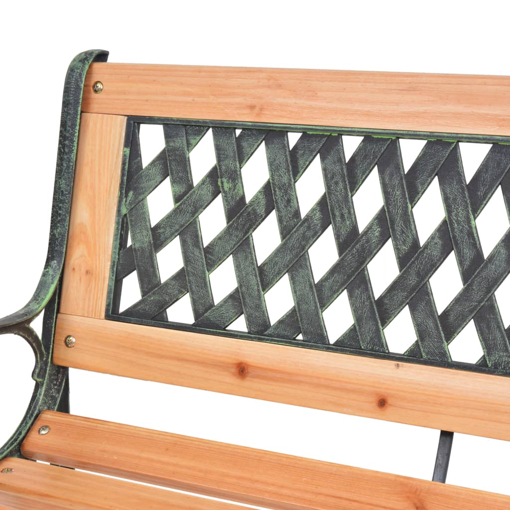 Sturdy 122 cm Wooden Garden Bench - Natural Finish