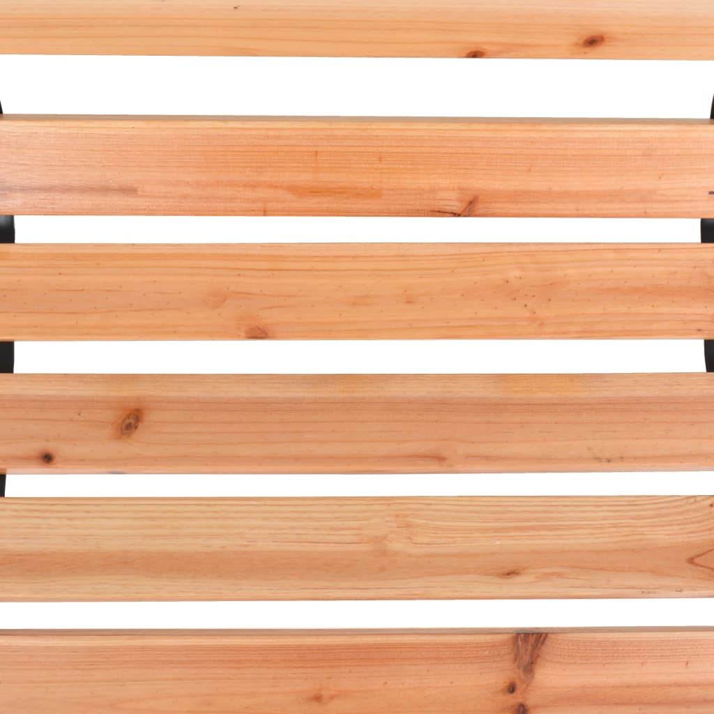 Sturdy 122 cm Wooden Garden Bench - Natural Finish