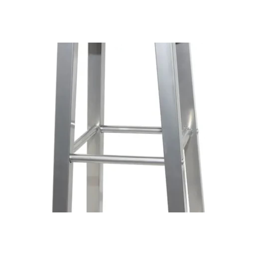 Set of 2 Metal Bar Stools with Light Wood MDF Seats - Stylish & Durable