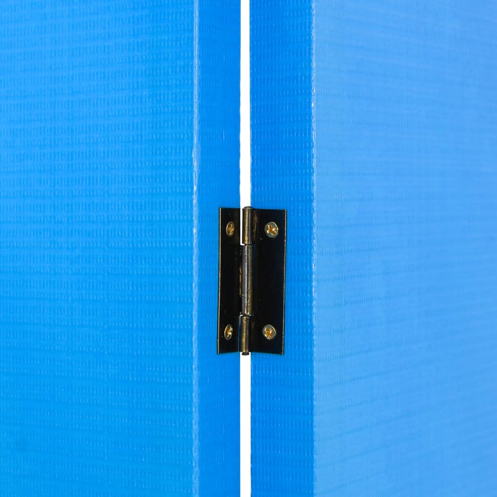 Beach-Themed Folding Room Divider, 160x170 cm, Beige Wood Finish
