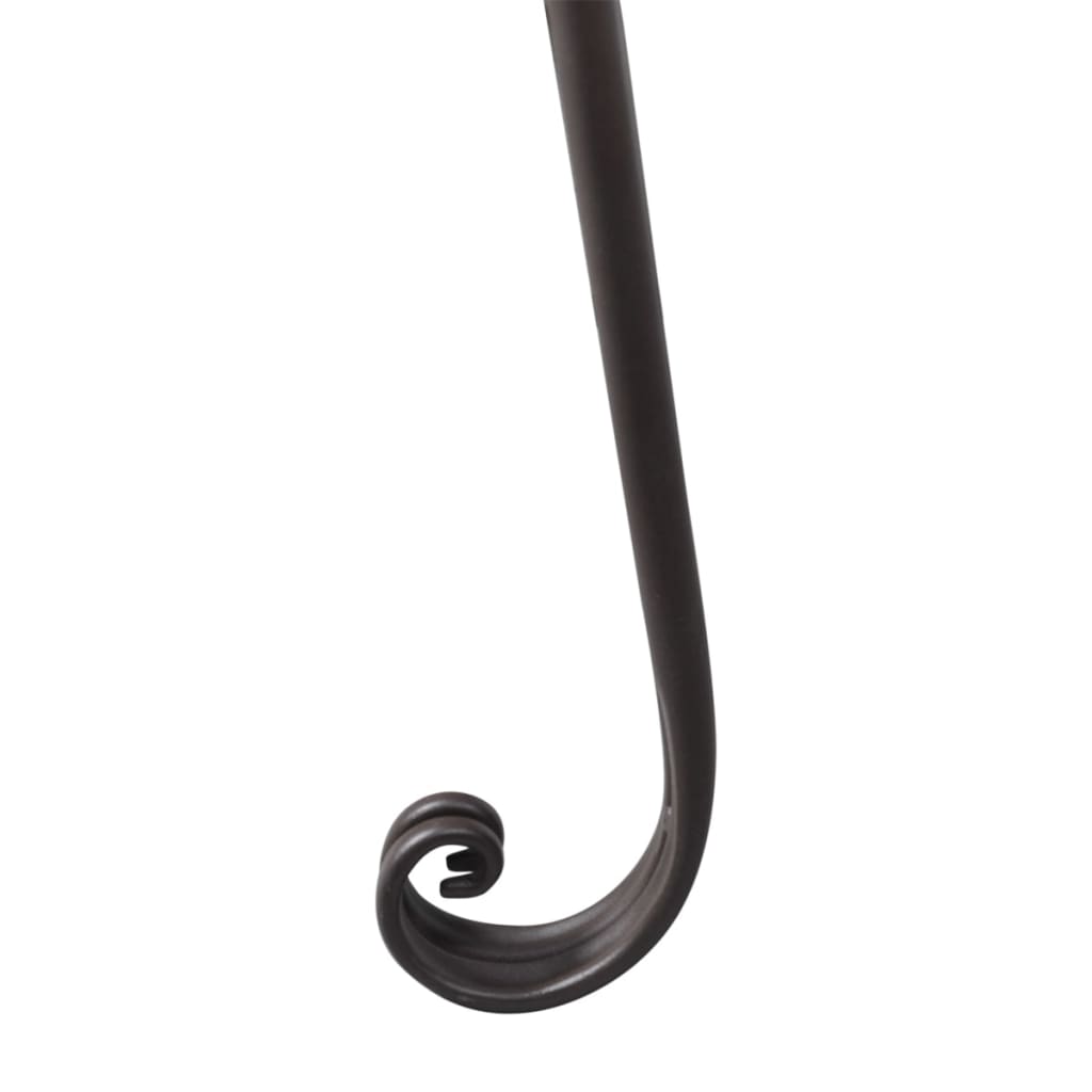 Antique Brown Steel Garden Chaise Lounge, 128 cm - Stylish & Durable