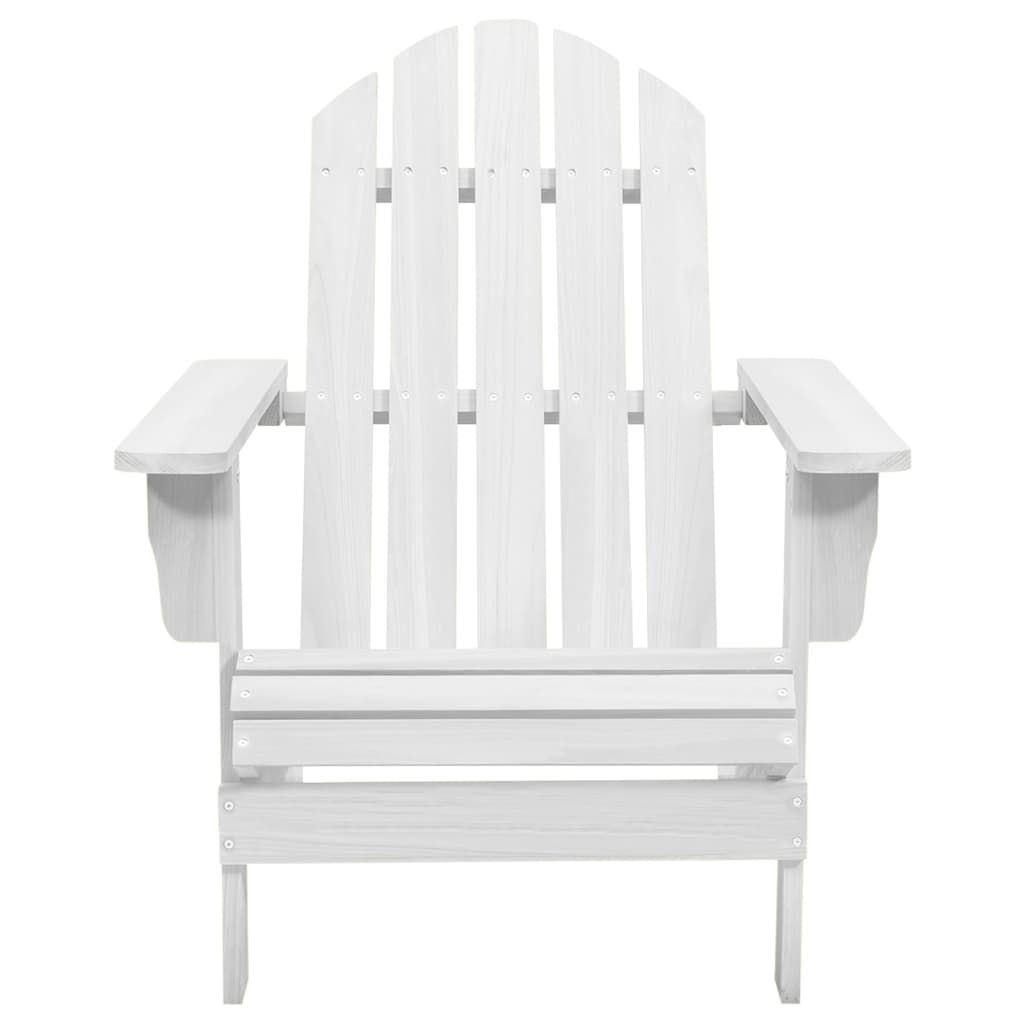 Elegant White Wooden Garden Chair - Durable Outdoor Seating