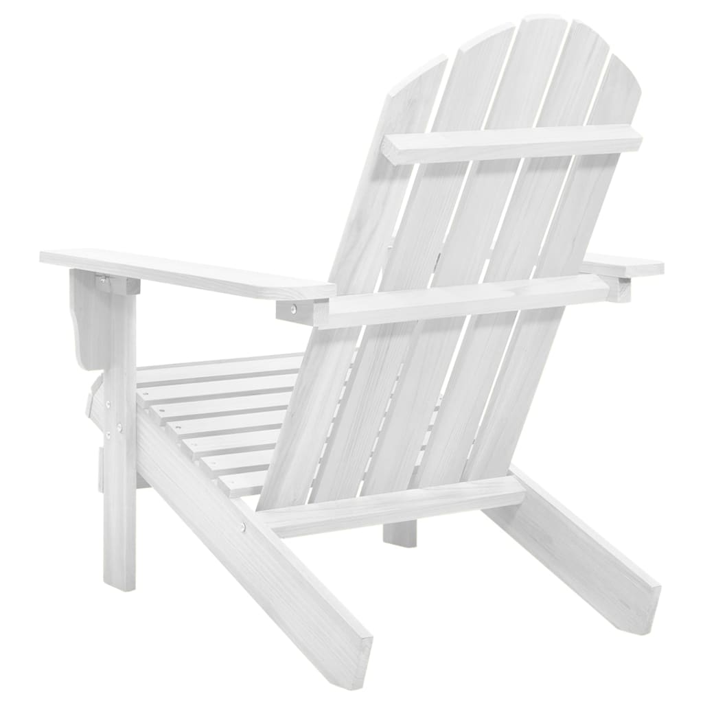 Elegant White Wooden Garden Chair - Durable Outdoor Seating