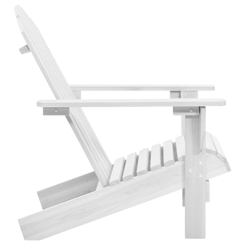 Elegant White Wooden Garden Chair - Durable Outdoor Seating