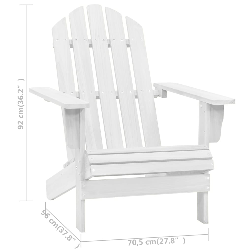Elegant White Wooden Garden Chair - Durable Outdoor Seating