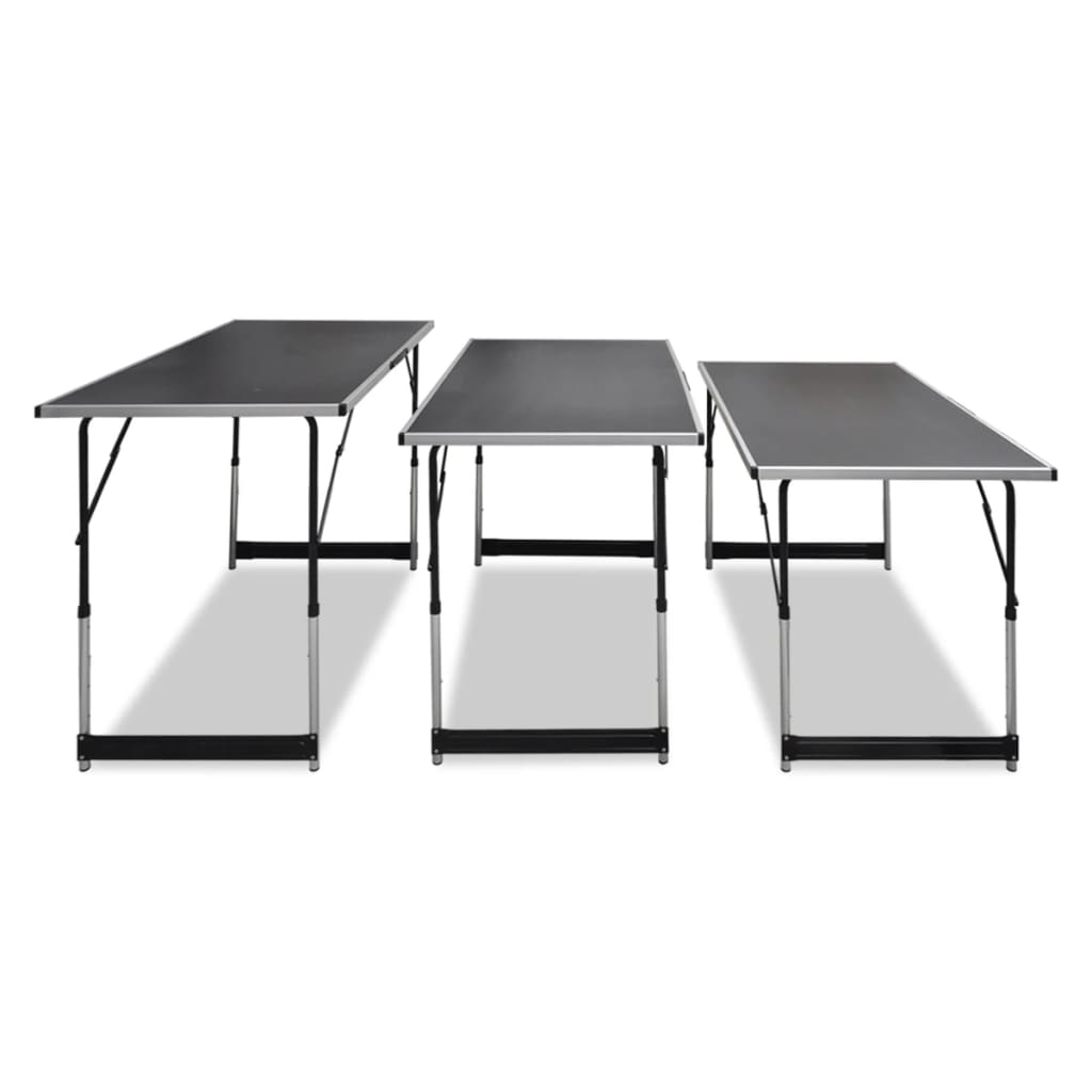 Foldable Adjustable Pasting Table Set - 3 pcs, Sturdy, White