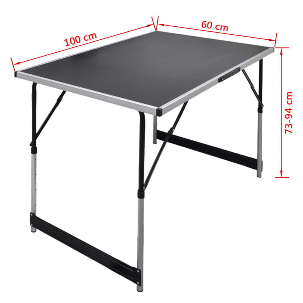 Foldable Adjustable Pasting Table Set - 3 pcs, Sturdy, White