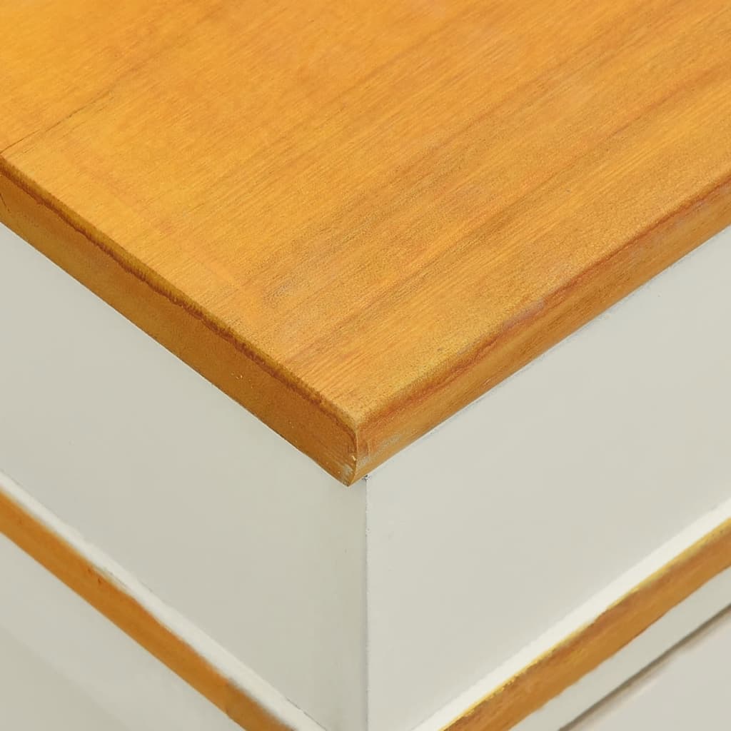 Stylish Storage Bench - Solid Paulownia Wood, 100 cm