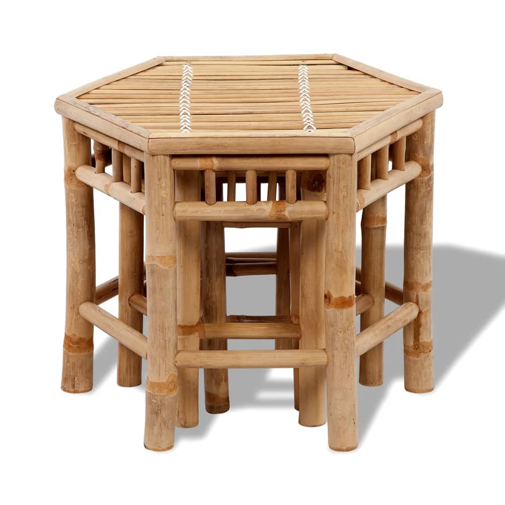 Eco-Friendly Bamboo Garden Stools - 3 Piece Set for Your Outdoor Oasis