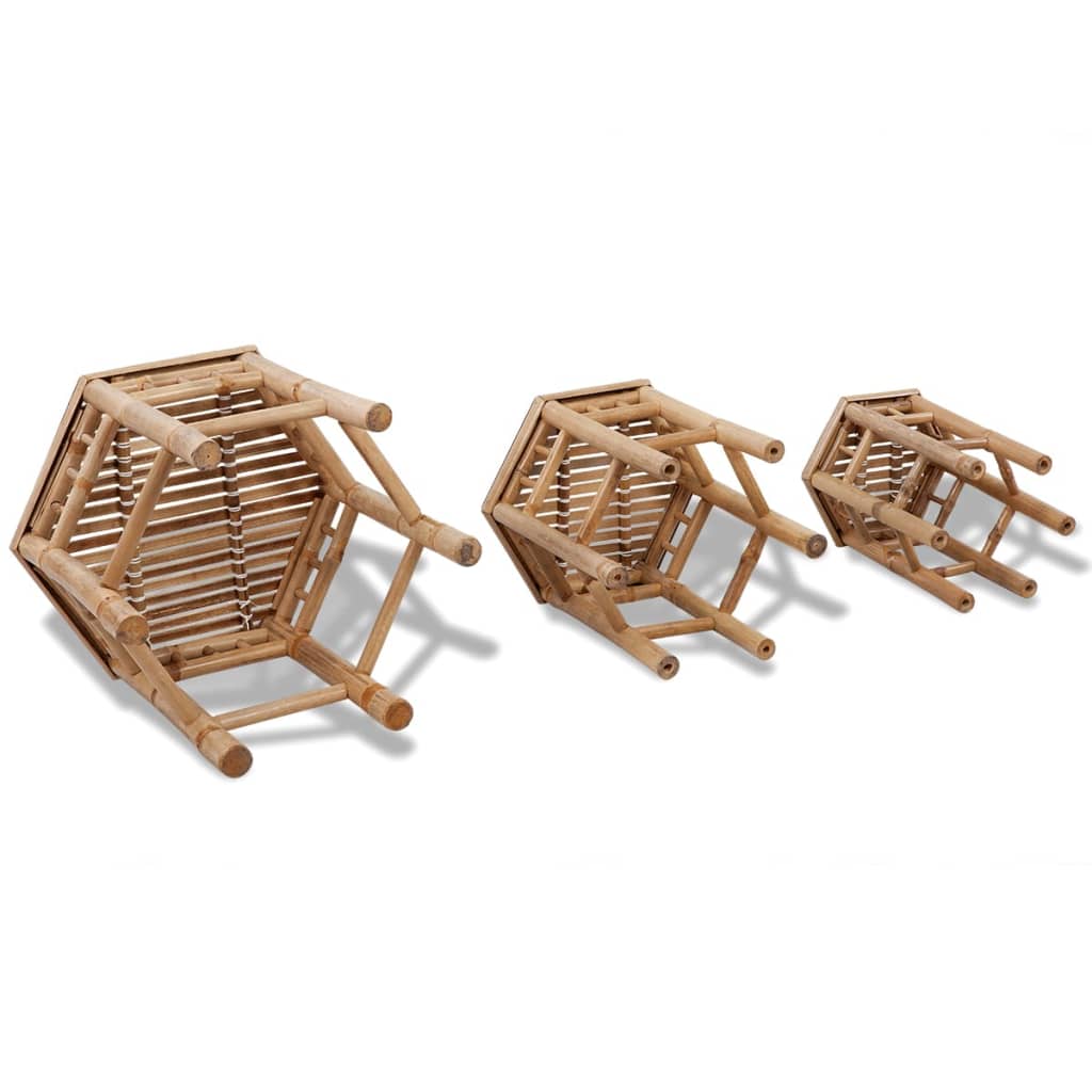 Eco-Friendly Bamboo Garden Stools - 3 Piece Set for Your Outdoor Oasis