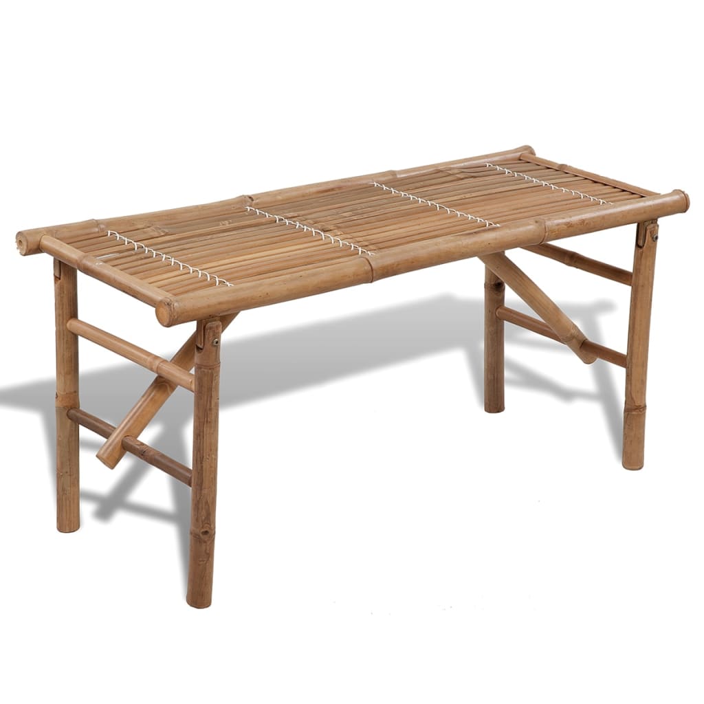 Bamboo Folding Garden Bench 118 cm - Compact & Eco-Friendly Seating