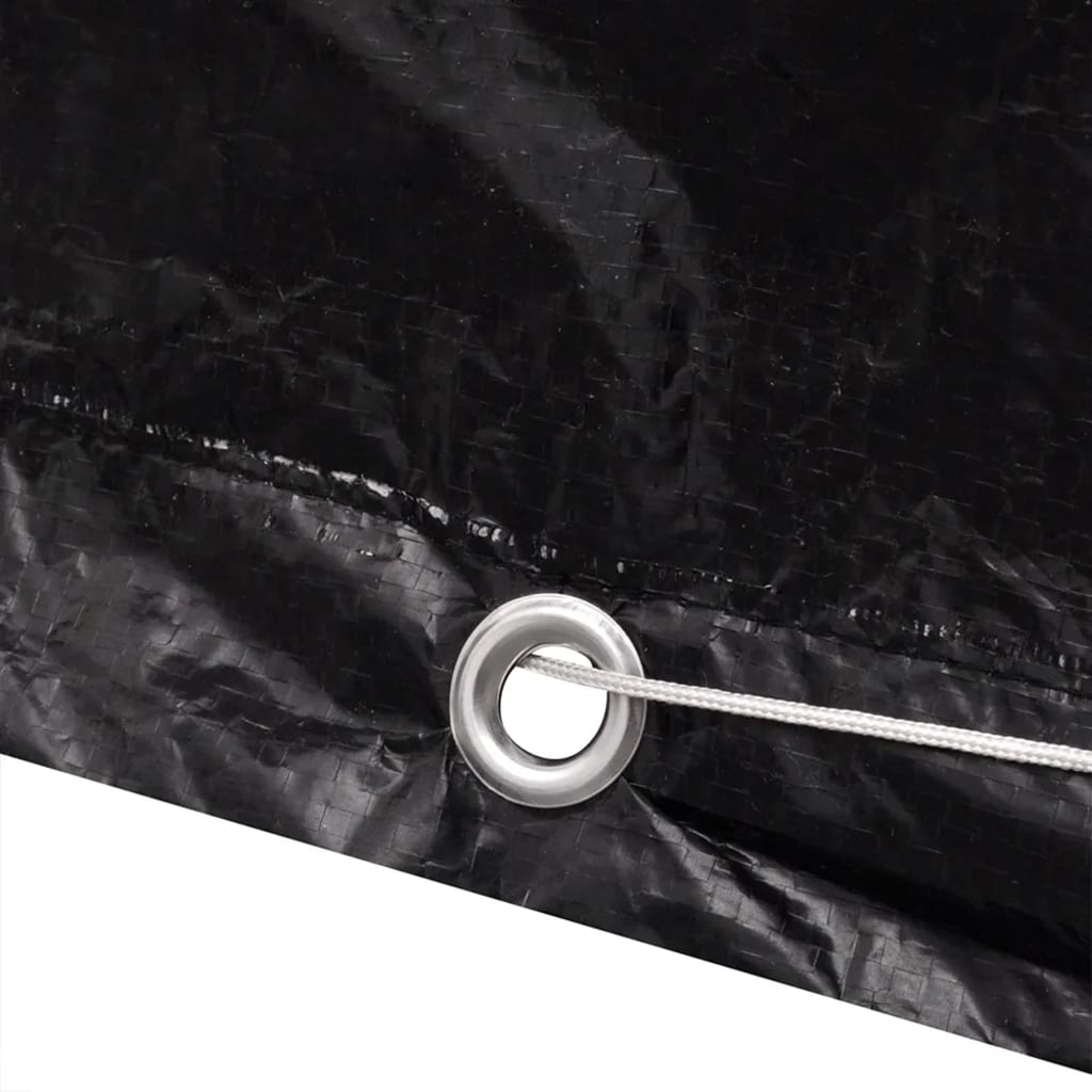 Durable Black IBC Container Cover, 8 Eyelets, 116x100x120 cm