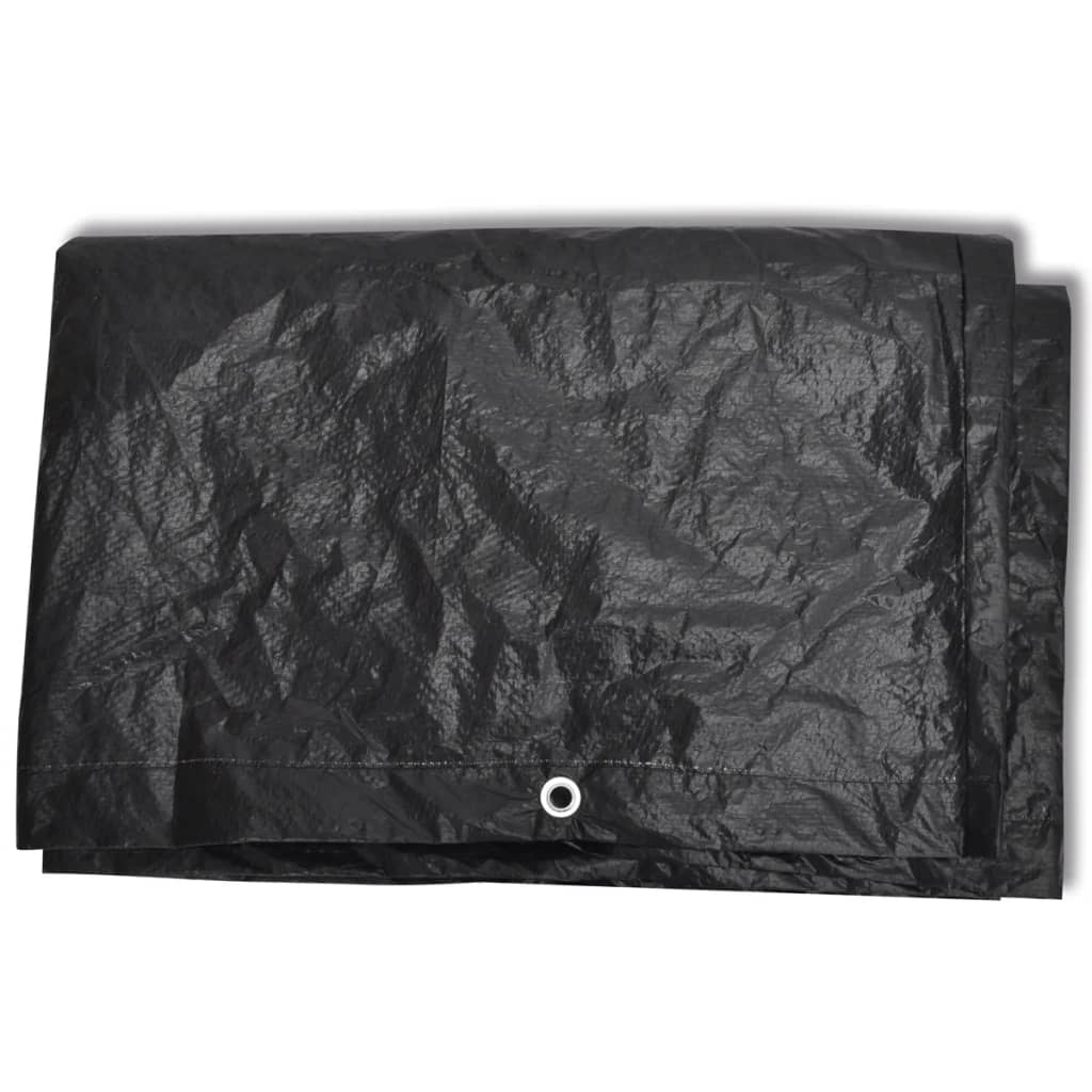 Waterproof Garden Furniture Cover, 10 Eyelets, 260x260cm, Black