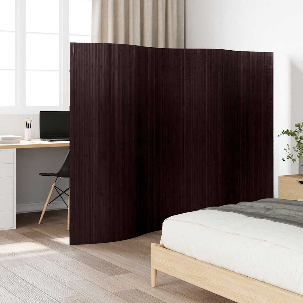 Dark Brown Bamboo Room Divider - 250x165 cm Privacy Screen