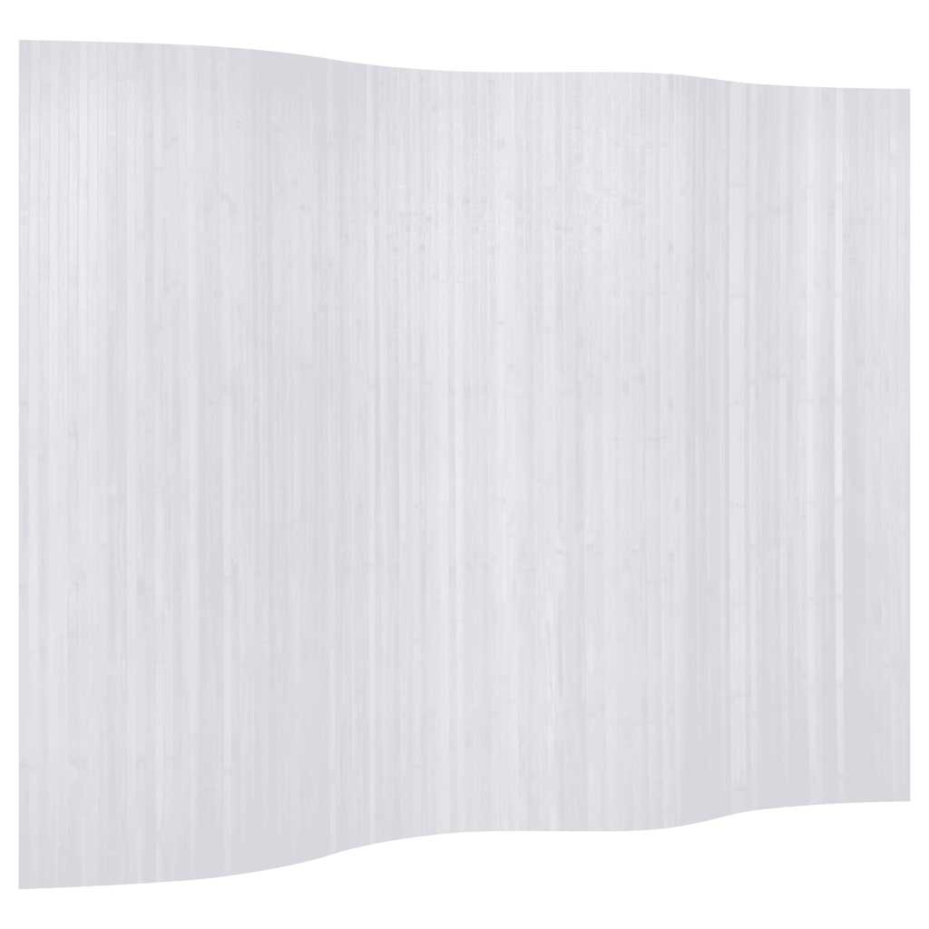 Elegant White Bamboo Room Divider 250x165 cm - Natural Privacy