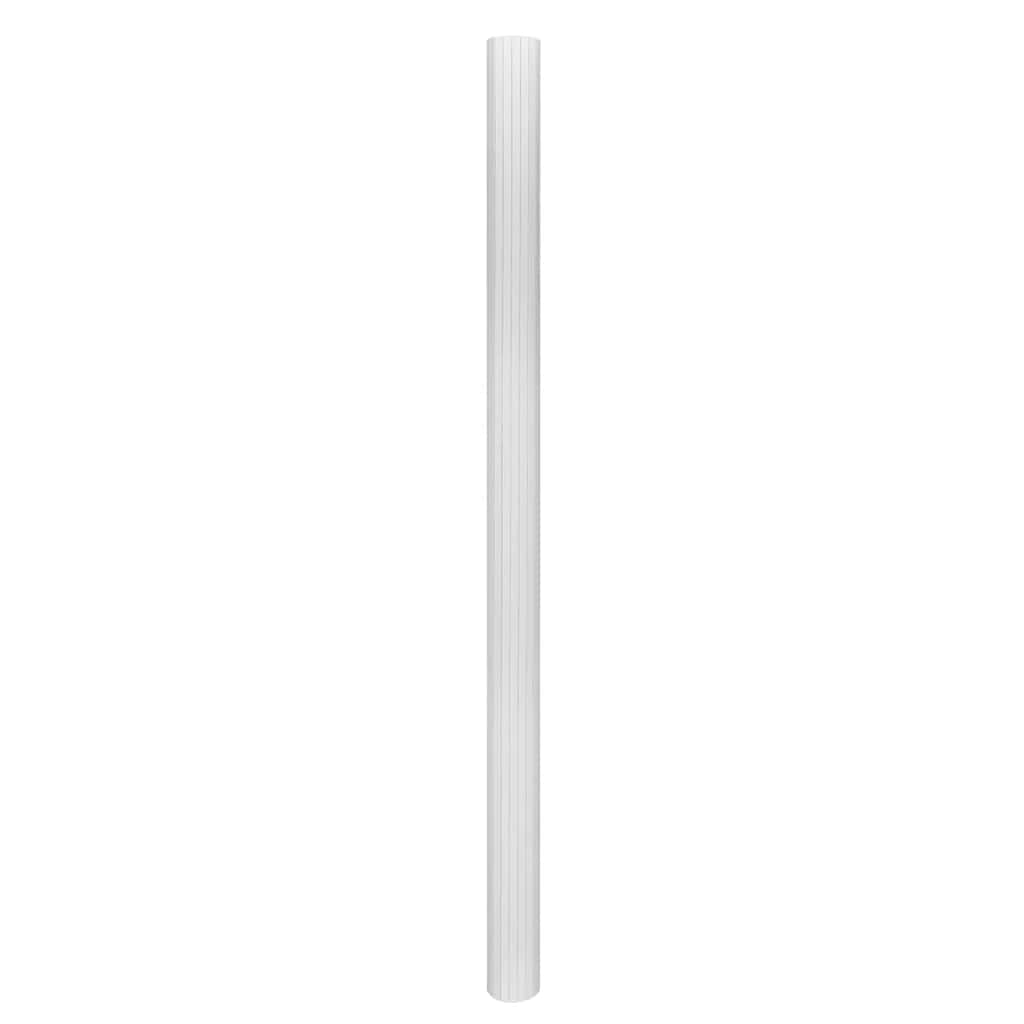 Elegant White Bamboo Room Divider 250x165 cm - Natural Privacy