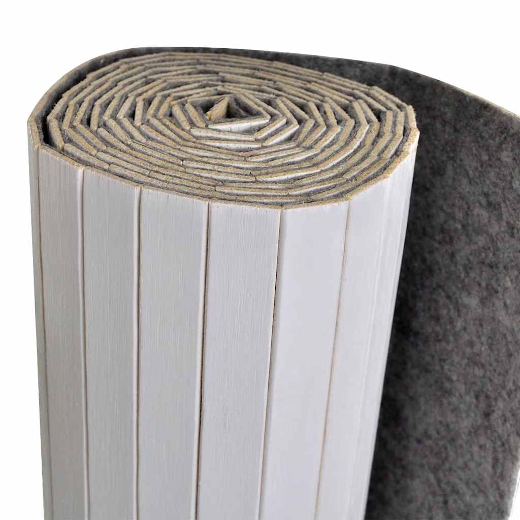 Elegant White Bamboo Room Divider 250x165 cm - Natural Privacy