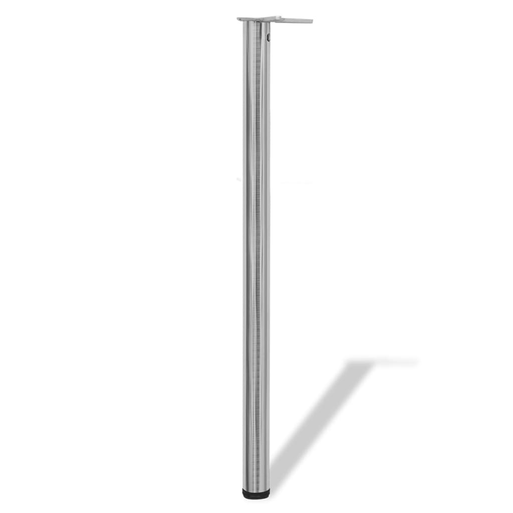Brushed Nickel Adjustable Table Legs - Set of 4, 1100mm Height