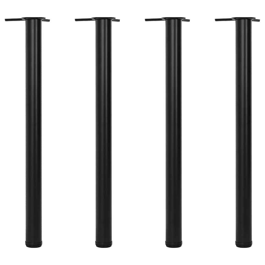 Black Height Adjustable Table Legs - 870mm, Set of 4