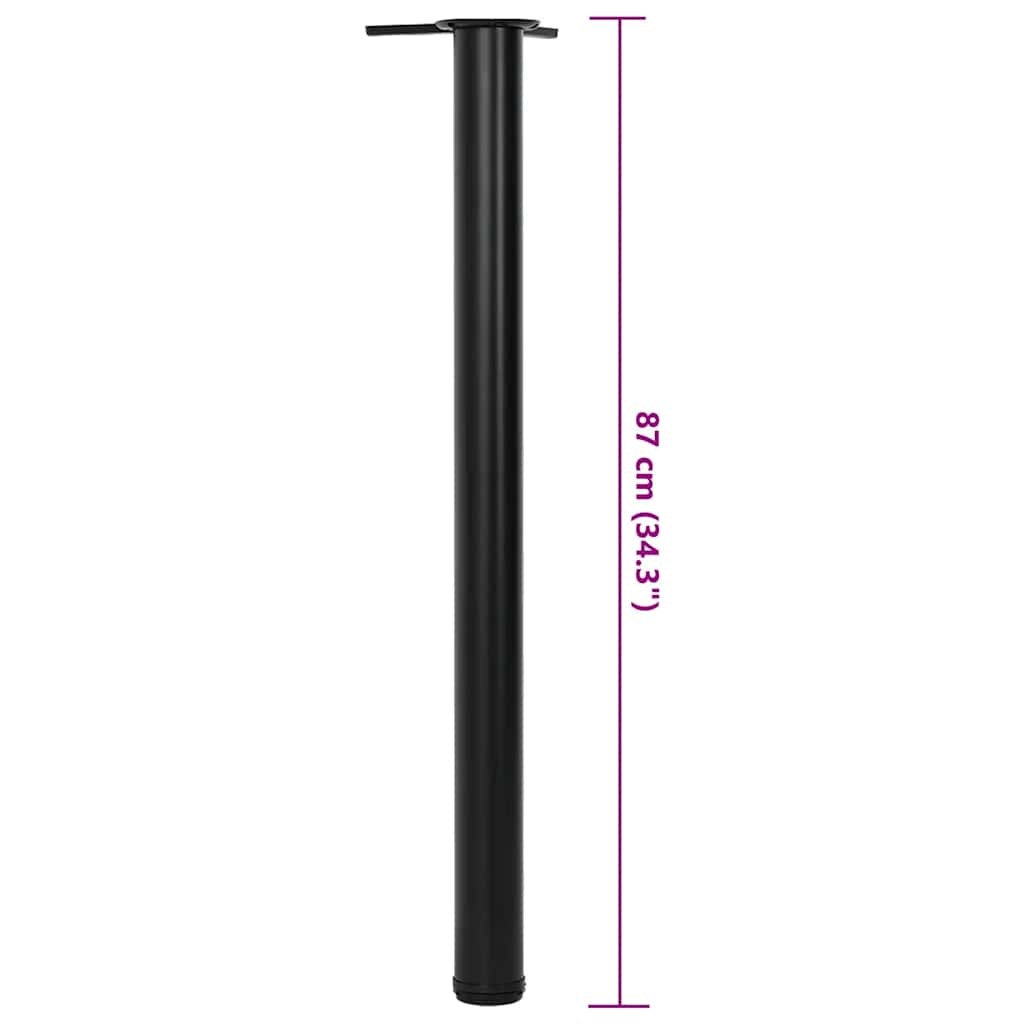 Black Height Adjustable Table Legs - 870mm, Set of 4