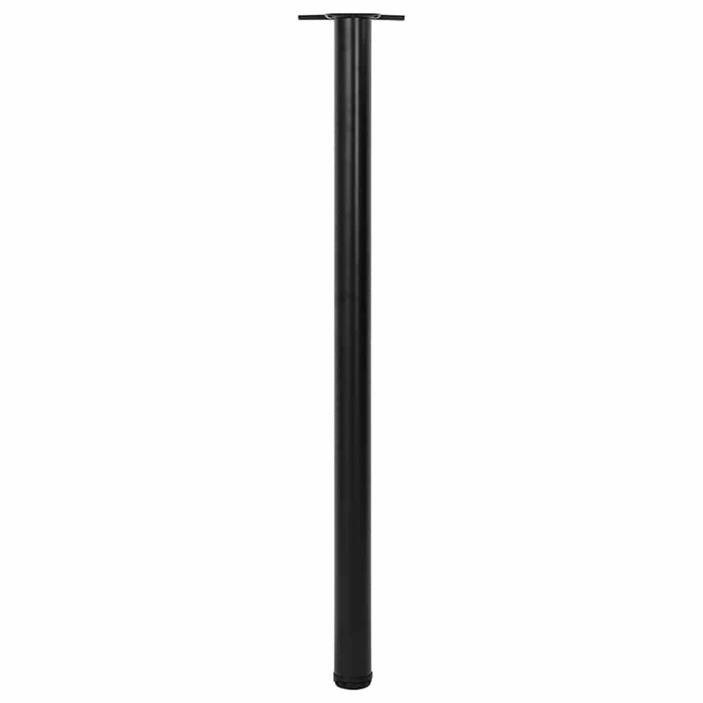 Adjustable Black Table Legs, 1100mm - Set of 4, Sturdy Steel