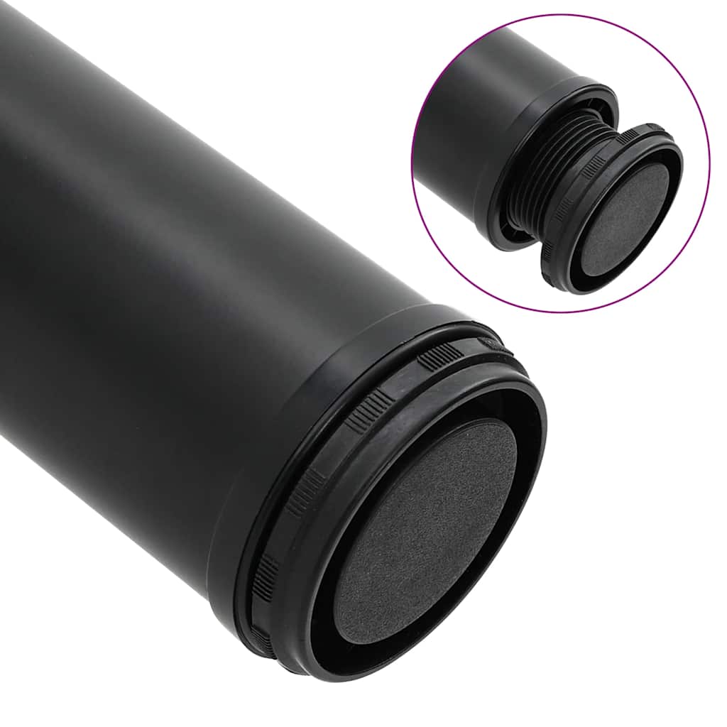Adjustable Black Table Legs, 1100mm - Set of 4, Sturdy Steel