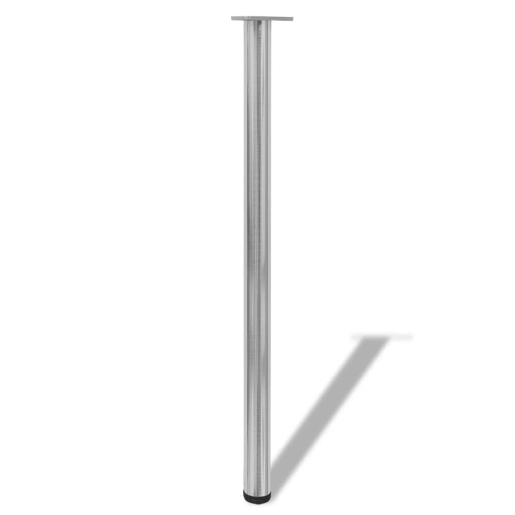Brushed Nickel Adjustable Table Legs - Set of 4, 1100mm
