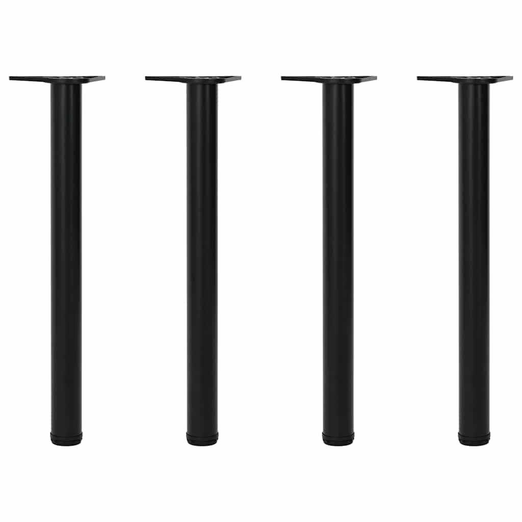 Black Adjustable Table Legs 710mm - Set of 4, Height Customizable