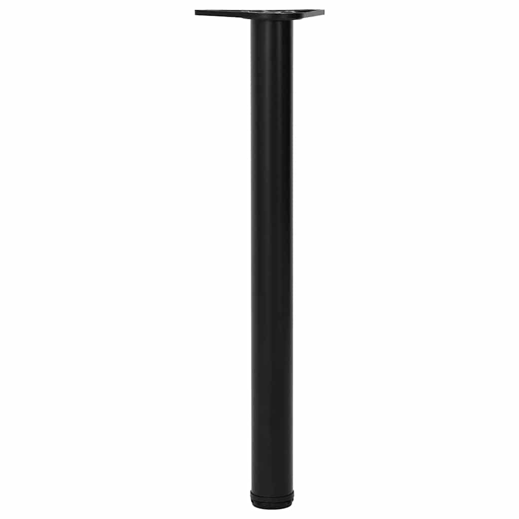 Black Adjustable Table Legs 710mm - Set of 4, Height Customizable