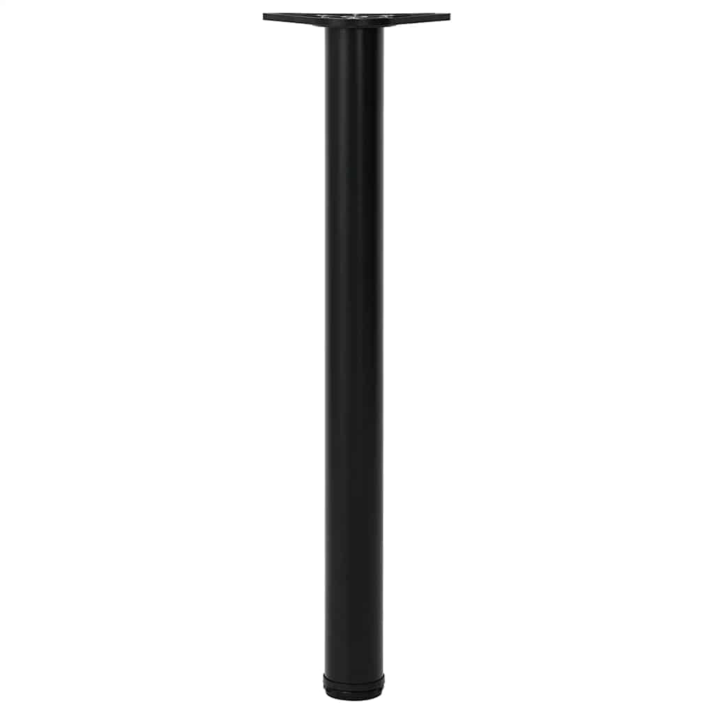 Black Adjustable Table Legs 710mm - Set of 4, Height Customizable