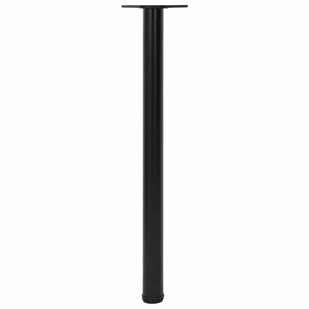 Adjustable Black Metal Table Legs, 870 mm, Set of 4