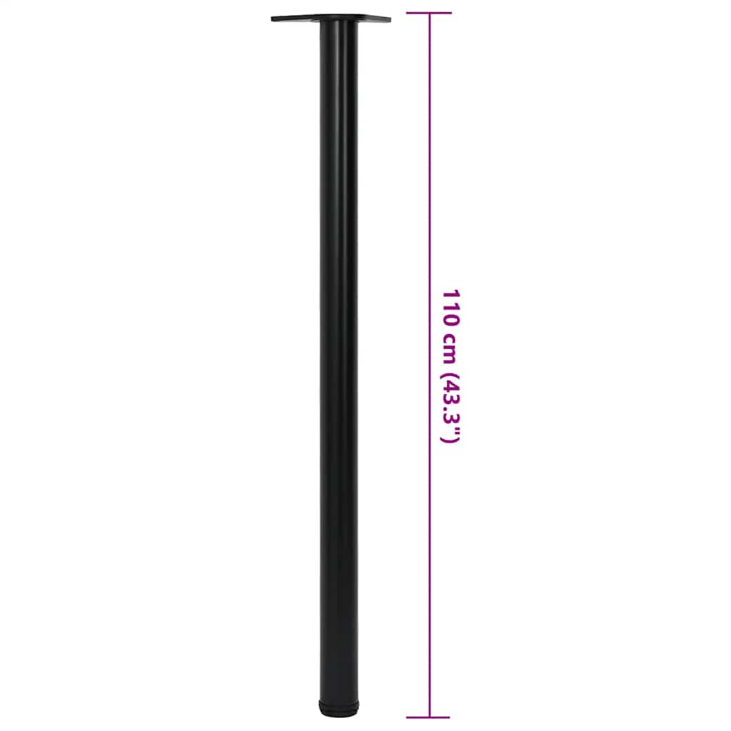 Adjustable Black Table Legs, 1100mm, Set of 4, Sturdy & Stylish
