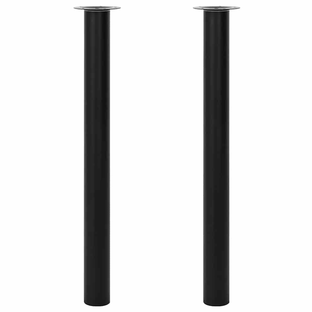Adjustable Black Telescopic Table Legs 710-1100mm (Set of 2)