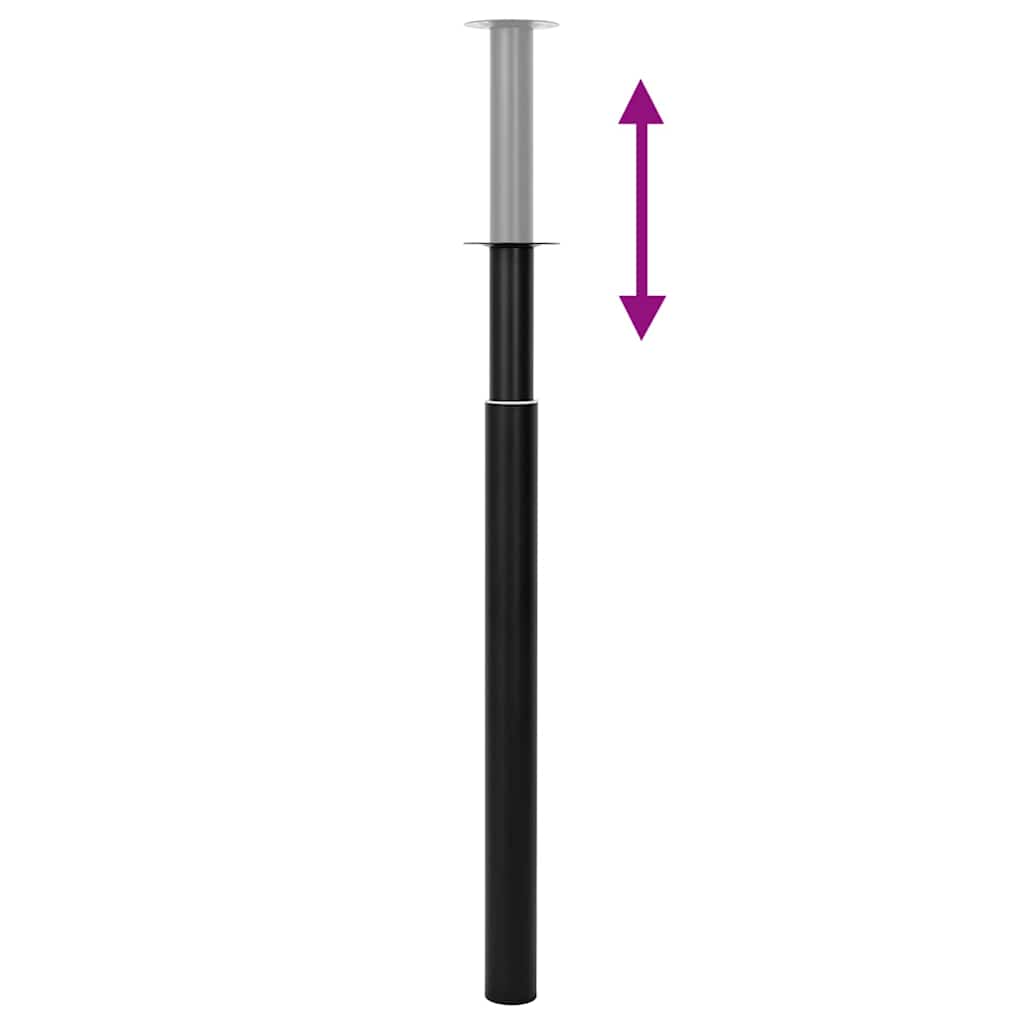 Adjustable Black Telescopic Table Legs 710-1100mm (Set of 2)