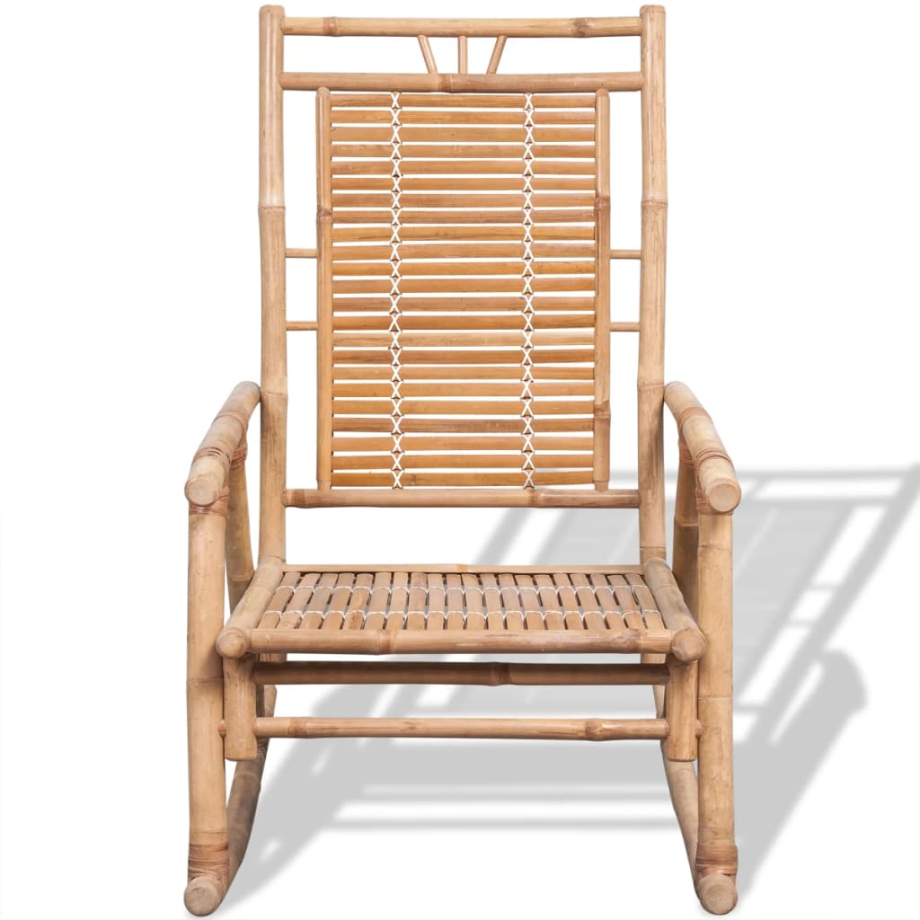 Eco-Friendly Bamboo Rocking Chair - Natural Finish