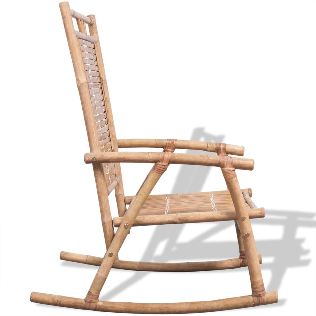 Eco-Friendly Bamboo Rocking Chair - Natural Finish